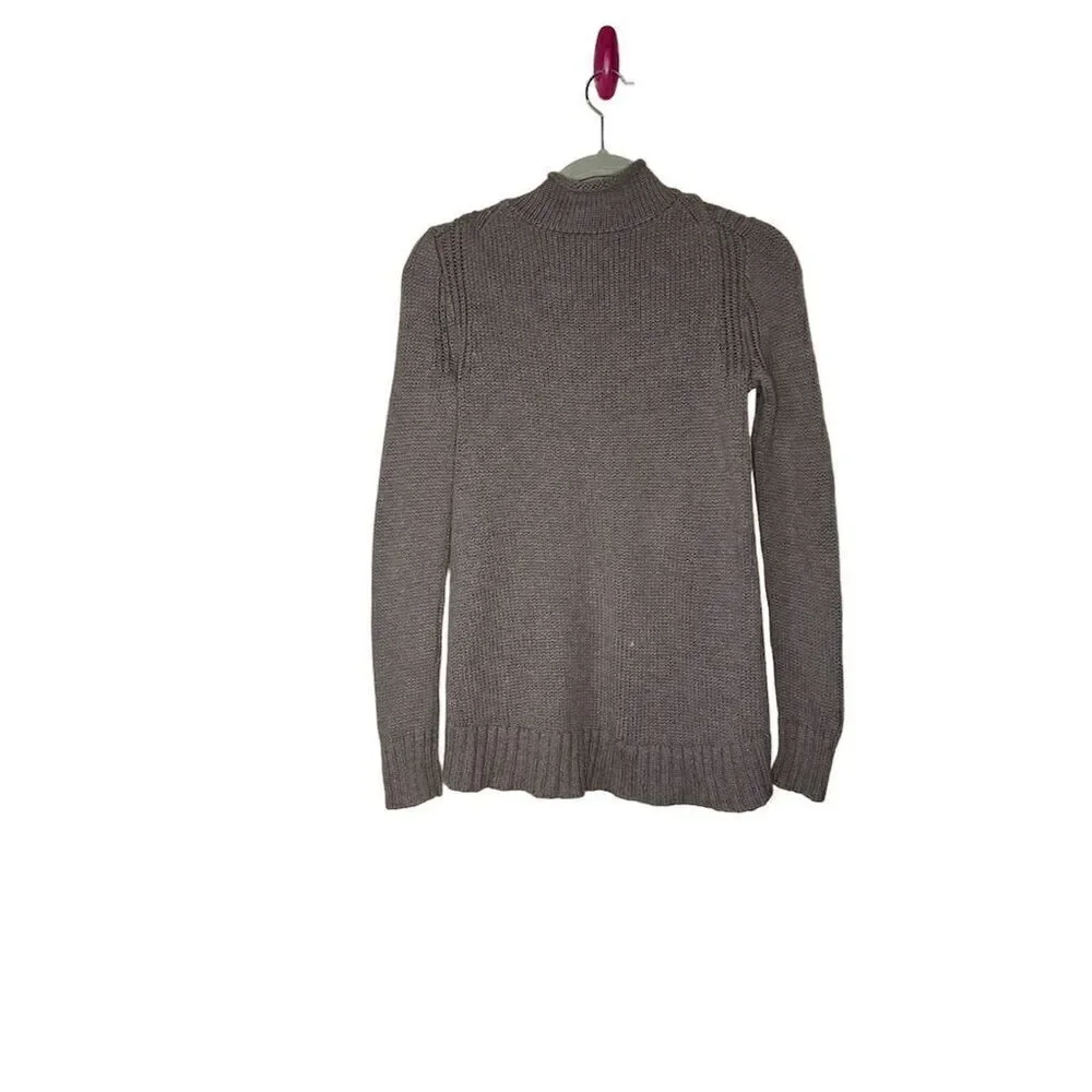 J. Crew Always Women's XS Brown Pullover Sweater Mock Neck Long Sleeve Casual